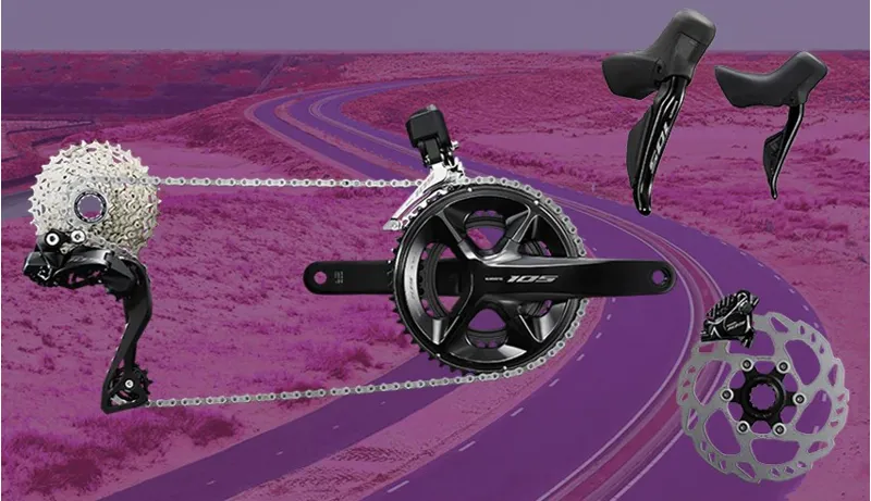 Shimano 105 R7100 DI2 Disc Groupset Complete-1